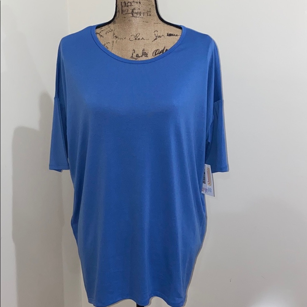 LuLaRoe Irma, Blue (solid), Small, NWT